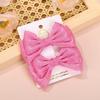 RAINBOW BOWS 2Pcs Yarn Bow Hair Clip Solid Crstal Bowknot Hairgripes for Girls Elegant Womens Boutique Hair Accessories