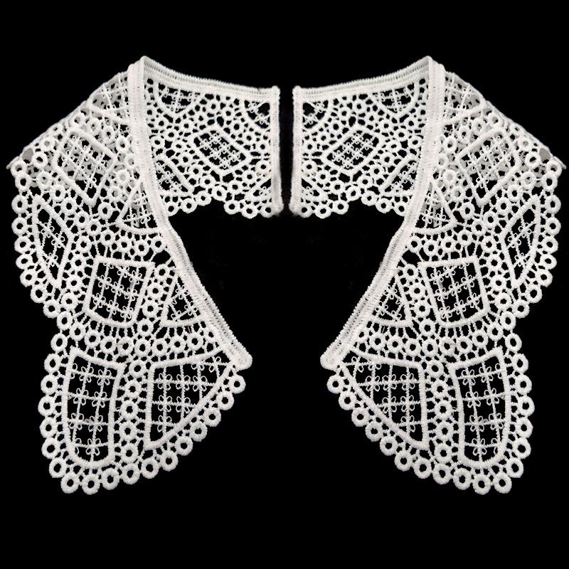 Milk Silk Embroidered Collar, Water-Soluble Lace False Collar, Hollow Corsage, Embroidered Shoulder Collar Accessories, Doll Collar.