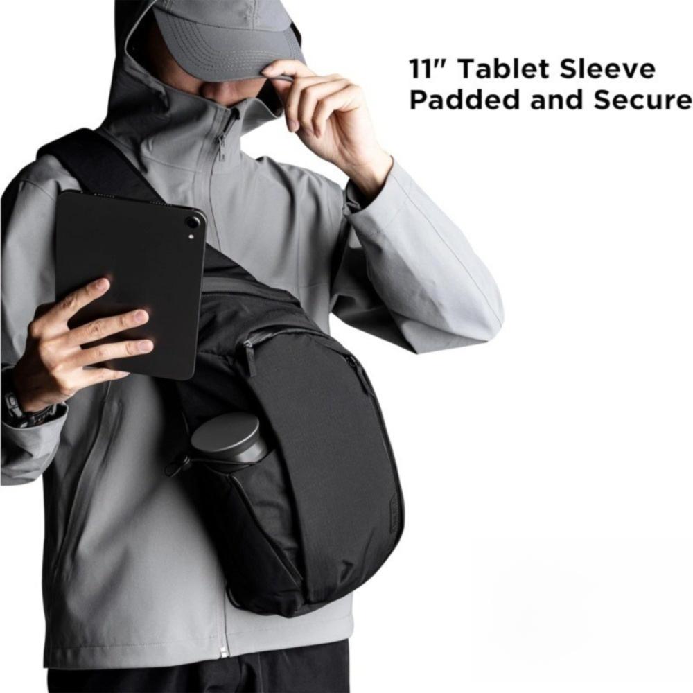 High Quality Simple Crossbody Bag with Water Bottle Pocket Solid Color Chest Bag Casual Shoulder Bag Outdoor Sport