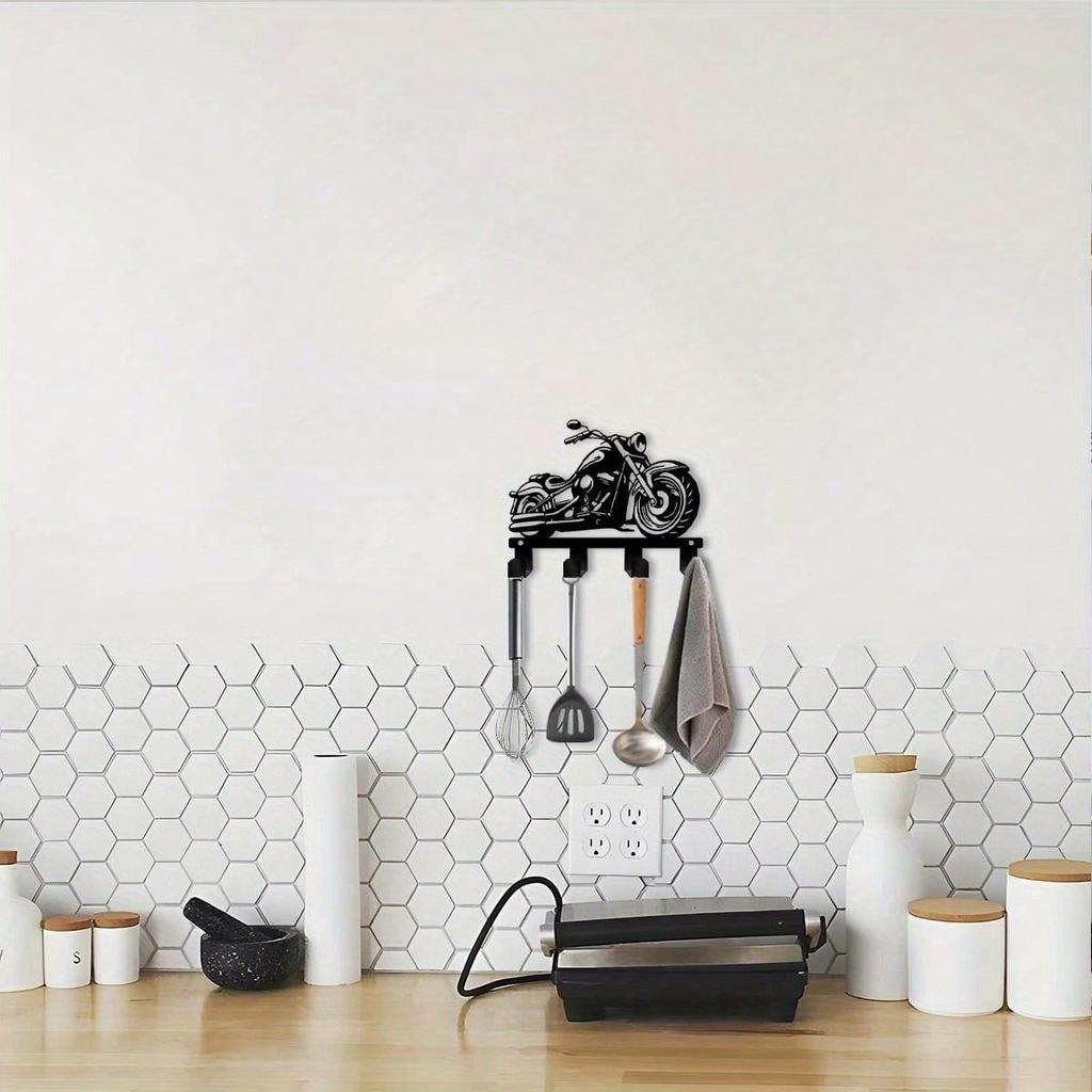 Металлический Держатель для Ключей Мотоцикла Настенный Декор для Ключей Колпачков 5,9 Дюйма Рустикальный Дом Офис Кухня Крыльцо