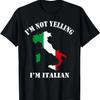 Забавный итальянский папа Мама я не кричу я итальянец Футболка с флагом Италии