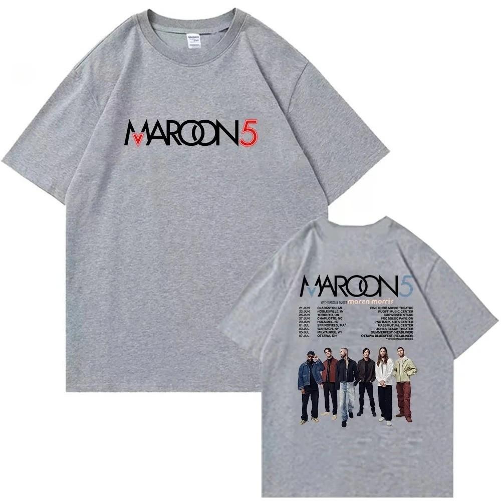 Maroon 5 Cotton Tshirt Oneck Short Sleeve Unisex Fan Gift Graphic Tee