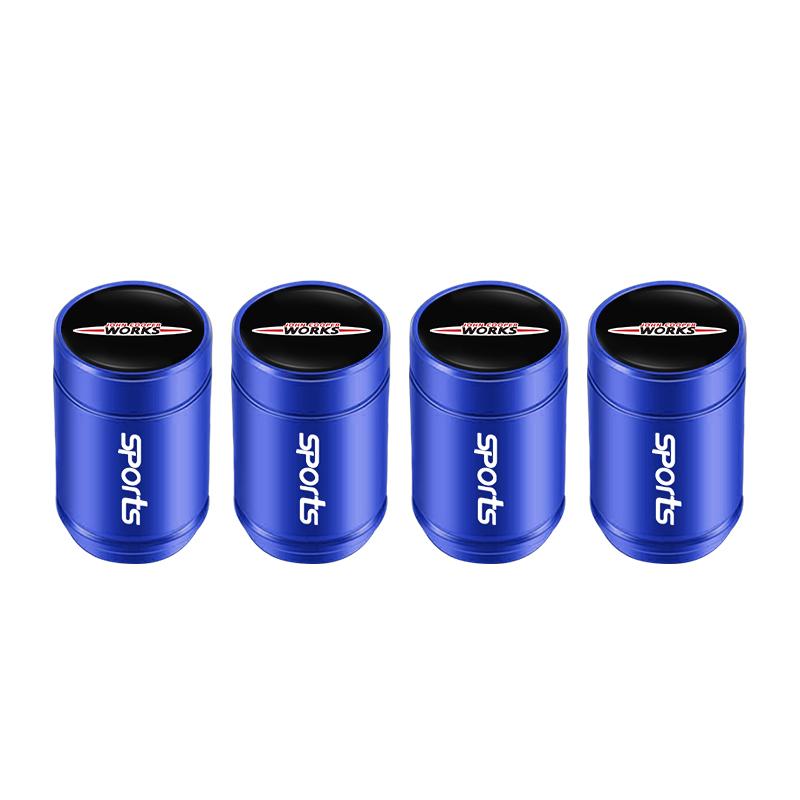 ankfz6 4Pcs Aluminum Alloy Car Tire Valve Cap Auto Wheel Accessories For MINI Cooper S Works JCW R55 R56 R53 R60 R61 F54 F55 F56 R50