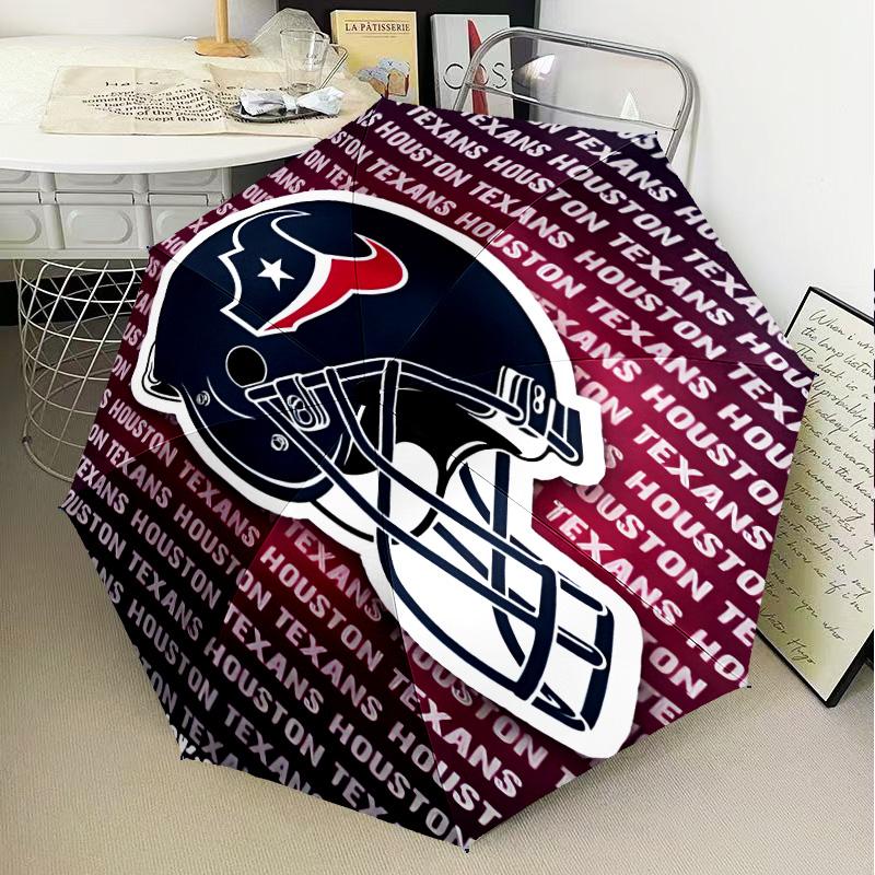basketball Texans Logo Umbrella Folding umbrella, automatic umbrella 8-Frame for Travel, camping Use Gift for Halloween Christmas