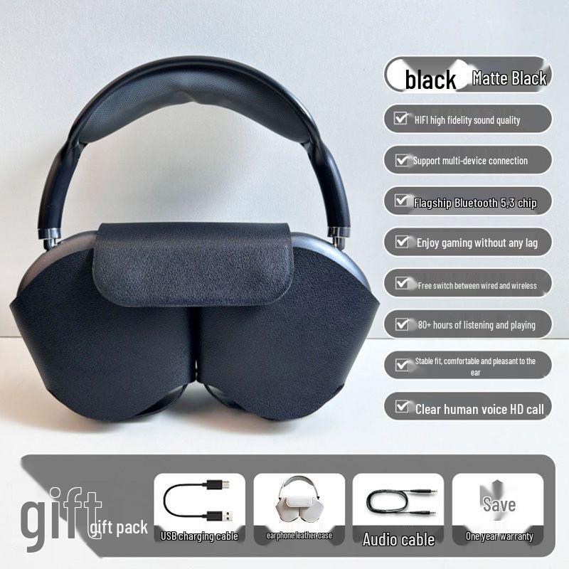 Беспроводные накладные наушники с шумоподавлением Bluetooth 2024 года для iPhone 15 Pro Max