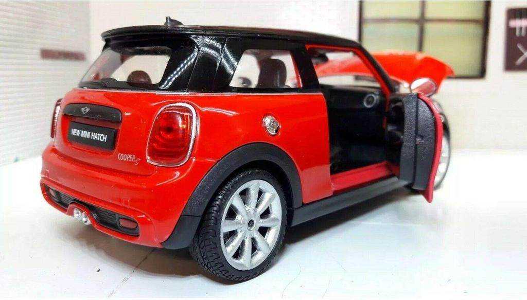 Willy scale Mini Cooper S Hatchback 2015 1/24 2-Door (Red)