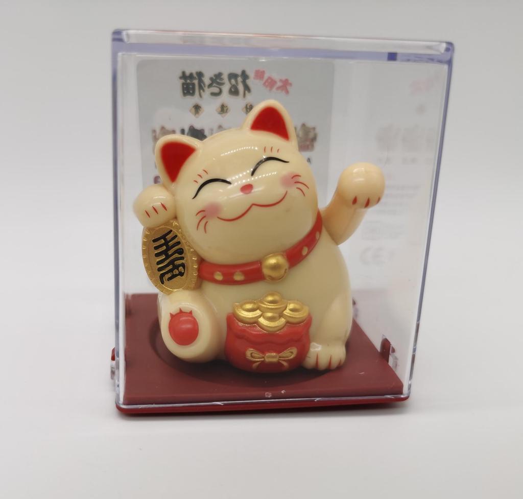 Фигурка Машущего Кота на солнечной батарее - Креативное украшение и уникальный подарок