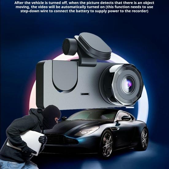 Автомобильная камера с G-сенсором, циклическая запись, защита на весь день, простая установка, передняя и задняя части