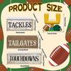 4Pcs Football Table Decorations Football Tiered Tray Decor Sport Game Centerpiece Sign Decorative Rugby Stack Block Gift for Fans Club Tailgate