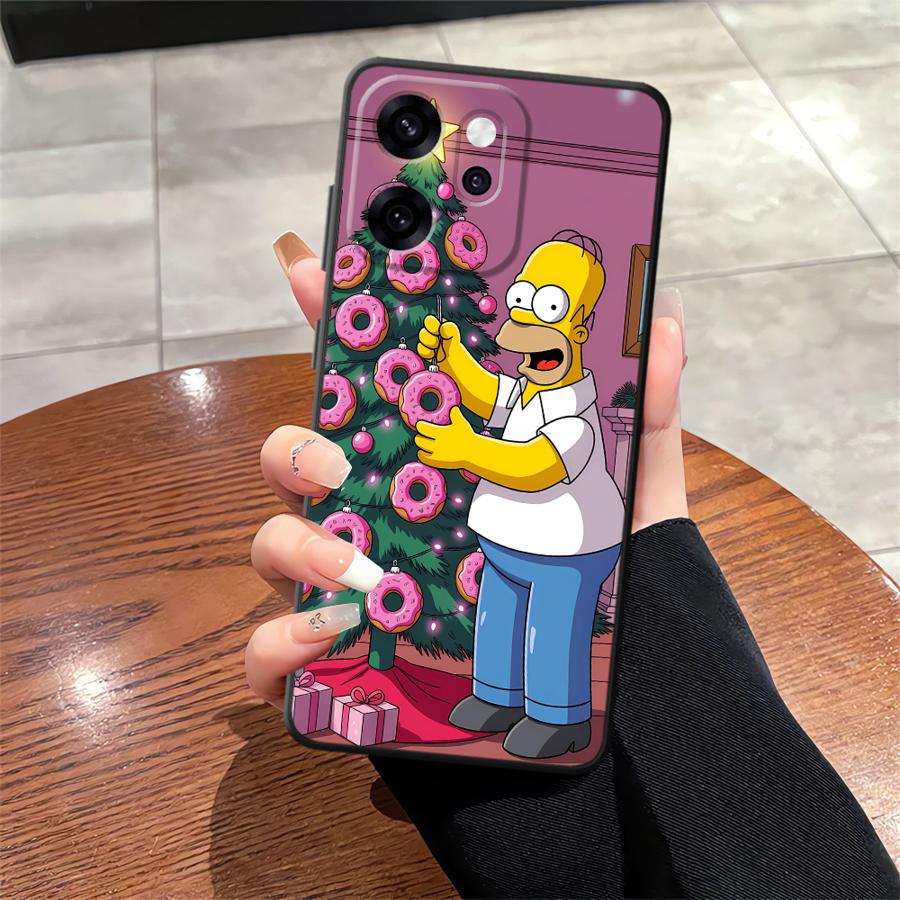 Чехол для телефона для Oppo A76 F9 F11 F29 A93 A98 A96 A74 A84 A78 Reno 4F 5 6 7 8 10 11 14 A83 S-simpsons Пончик