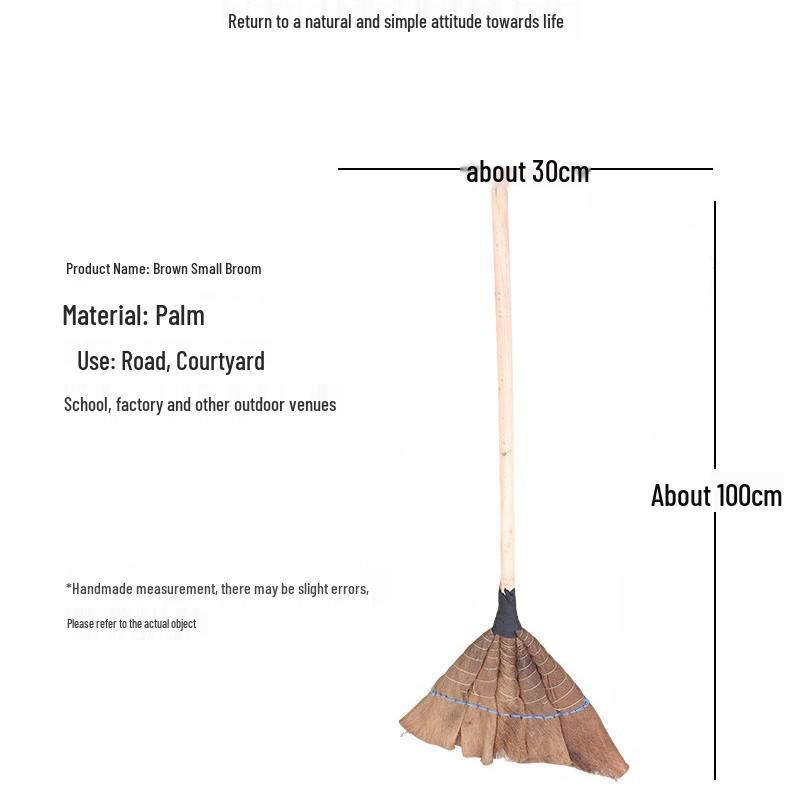 Large Bamboo Broom for Outdoor Use - Perfect for Courtyards, Roads, and Workshops
