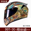 DOT 3C Certified Full Face Motorcycle Helmet Men Women Retro Style All Season Use With Removable Visor