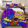 Superhero Simpson Comic Book Adventure Bedding 1 Duvet Cover 2 Pillowcase Without Core Christmas Birthday Gift Bedding Set