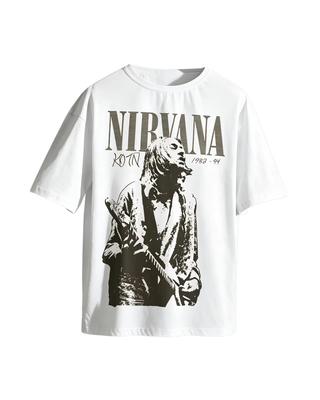 2026 Лето Nirvana Рок-группа Хлопок Короткий рукав Унисекс Удобный Уличная мода Премиум Стиль Y2K Модный Топ Футболка