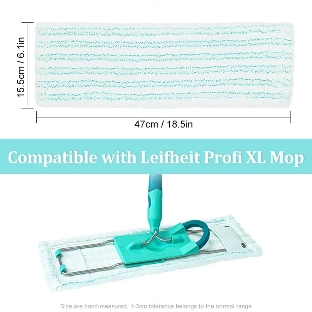 3 сменных чехла для швабр Leifheit Profi XL Micro Duo / Profi XL Cotton Plus Все ручки для швабры для пола, быстро удаляет пятна, эффективно