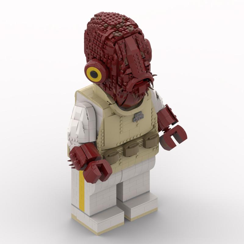2515 шт. MOC Мегафигура Адмирала Акбара Помещается на Моей Голове Звездные Войны Модель Строительные Блоки Архитектура Рождественские Подарки Игрушка Образование