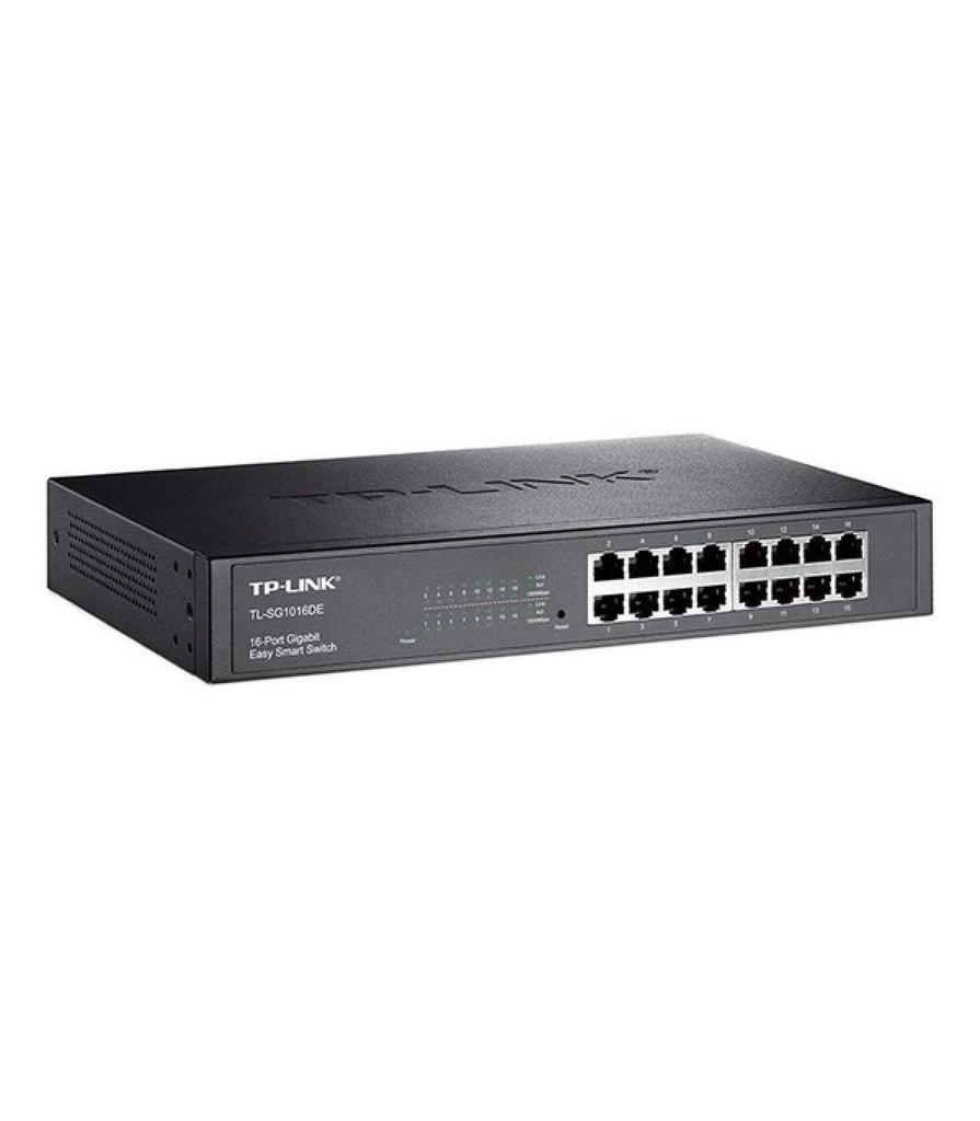 Giga Compatible 16 Port Smart Switch with Management Function Metal Housing 5 Year Warranty Black TP-Link TL-SG1016DE