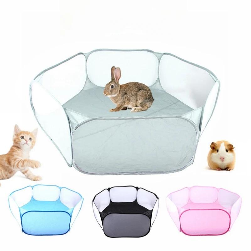 Portable Pet Fence Kitten Pet Dog Cage Folding Cage Playpen for Hamster Hedgehog Small Animal Breathable Puppy Rabbit Guinea Pig
