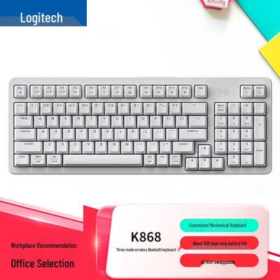 Logitech K868 Трехрежимная беспроводная настраиваемая механическая клавиатура