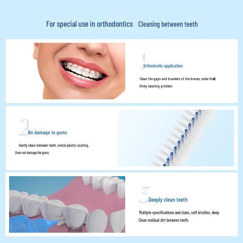 Tepe I-Shaped Interdental Brushes for Orthodontics