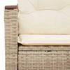 Vidaxl Sofa Ogrodowa Z Poduszkami, 2-Osobowa, Beż, Polirattan