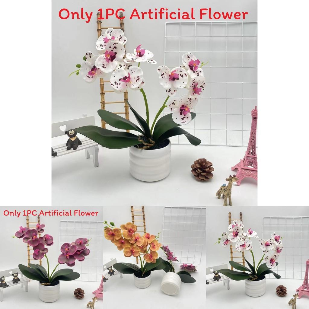 Phalaenopsis Artificial Flower Plant Pot For Wedding Decor And Photography Indoor Outdoor Display