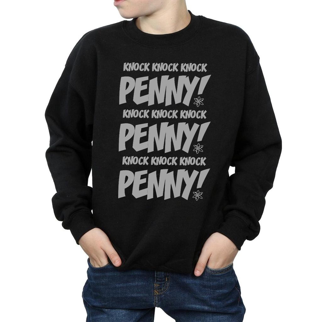 The Big Bang Theory Boys Sheldon Knock Knock Penny Sweatshirt