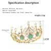 2023 Жемчужный Кристалл Женская Корона Этнические Свадебные Украшения Золотой Цвет Арабская Невеста Бижутерия Подарок