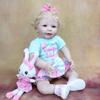 BZDOLL 55 см Мягкая силиконовая кукла Reborn Baby со светлыми волосами для девочек, игрушка, реалистичная, 22 дюйма, принцесса для малышей, улыбающаяся Лиза Бебе