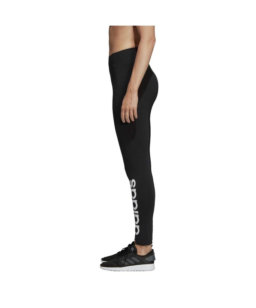 adidas Women's Double Linear Logo Tights (FRU81), Black/White (DP2386), Size J/M (Japan Size M)