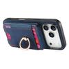 For iPhone 17 Pro Case Compatible with MagSafe Leather Back Cover with Detachable Card Holder Kickstand