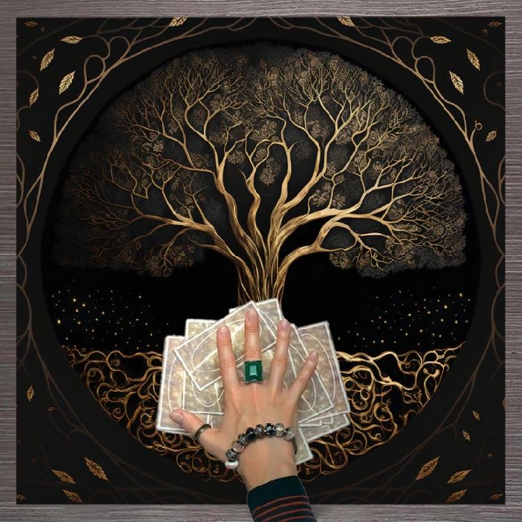 Алтарная скатерть Гобелен Древо Жизни Скатерть Ритуальная Духовная Ткань для Стола Таро