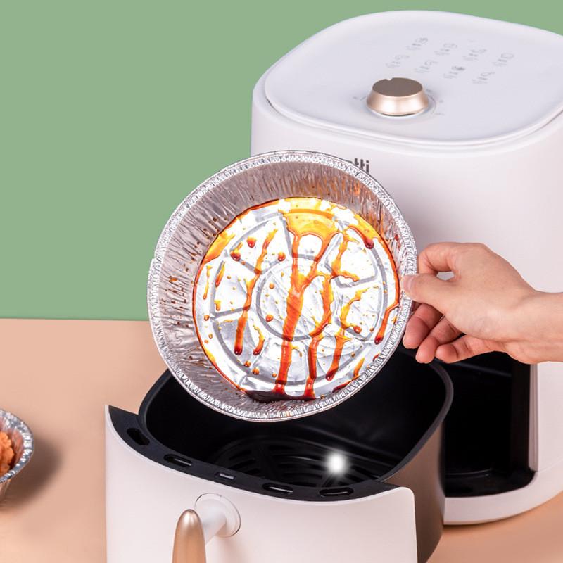 20Pcs Non-stick Aluminum Foil Liners Air Fryer Disposable Paper Liner Oil-proof Steaming Basket Kitchen Tool BBQ Drip Pan Tray