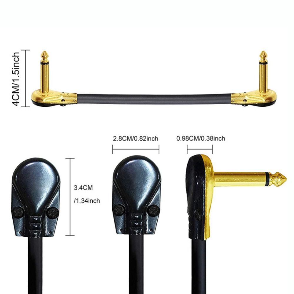 Металлический Head Guitar Cable Гитарный провод 15/30 см Кабель для гитарного педального эффектора Высококачественная гитарная линия Patch Cord для гитарного усилителя