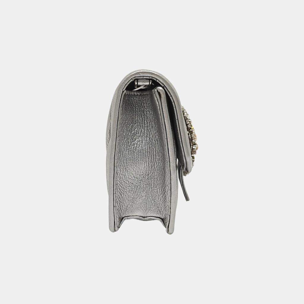 [Pre-Owned] Matelassé Solid Compact Leather Shoulder Bag - Good #1SCOR09