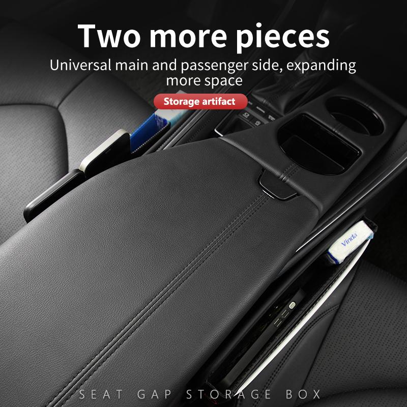 For Volkswagen VW Leather Car Seat Gap Organizer Vehicle Seat Crevice Storage Box Golf 4 5 6 7 Polo Jetta Sagitar Magotan Passat zg8