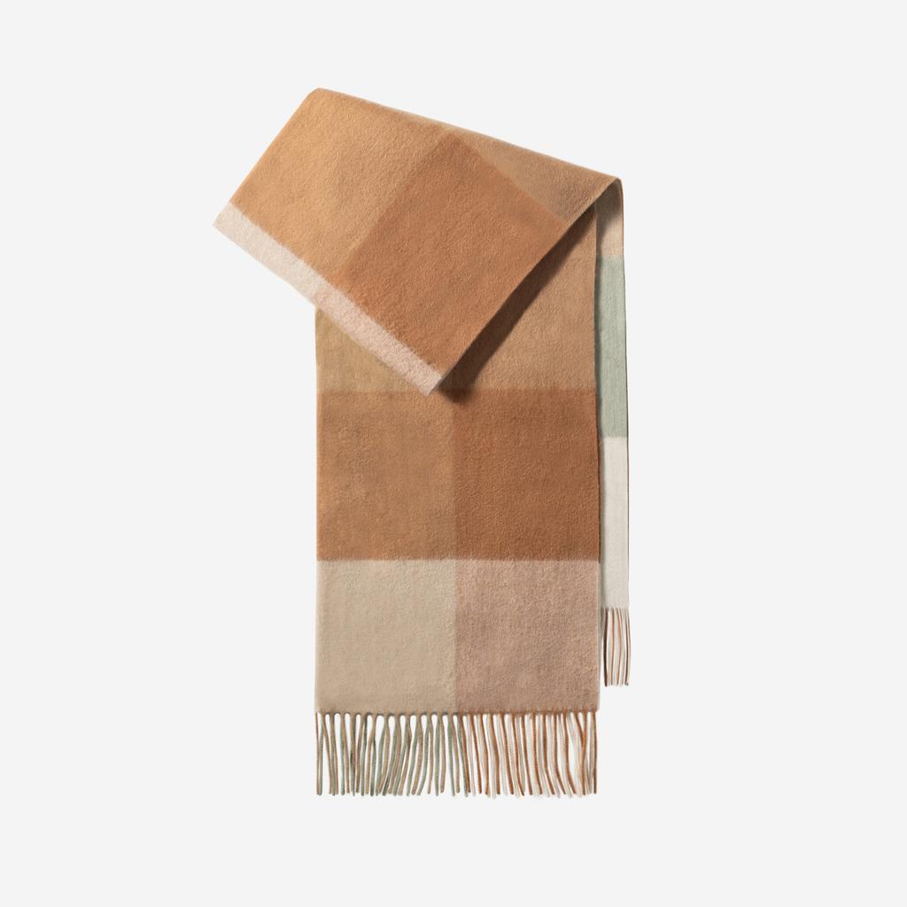 Осенне-зимний новый женский шарф из 100% шерсти с первоклассным ощущением, простая и универсальная клетчатая шаль, удлиненный шарф для мужчин