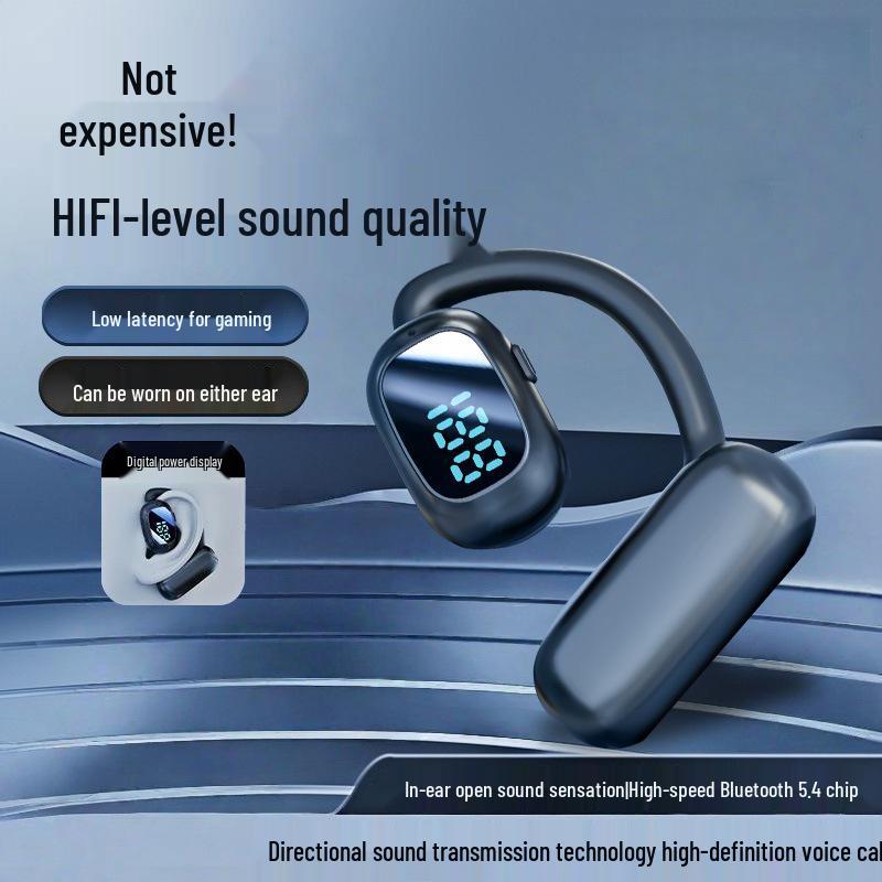 D31 Поворотные беспроводные Bluetooth-наушники с зажимом и цифровым дисплеем