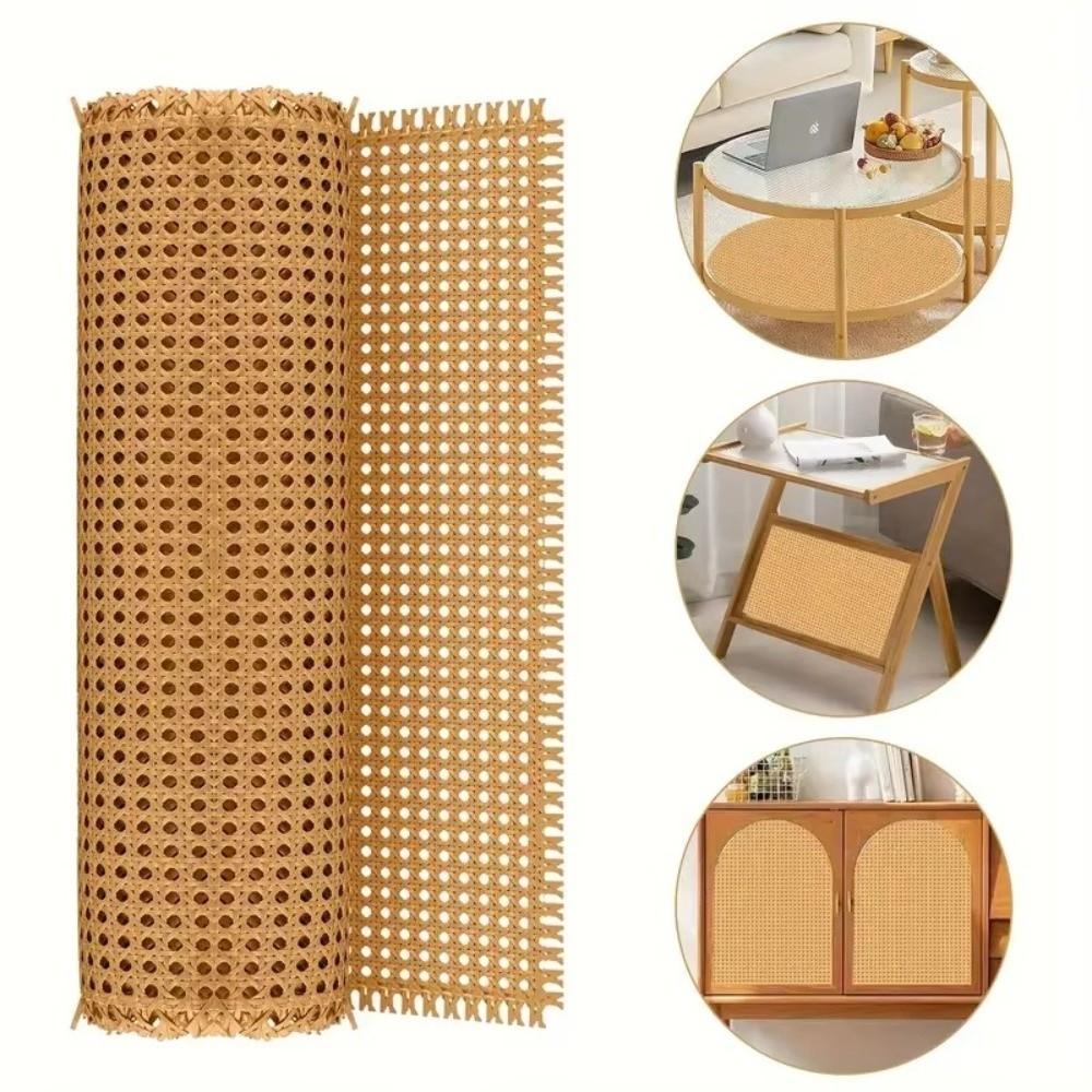 Octagonal Weave Rattan Webbing Roll 35-40cm Woven Net Rattan Imitation Rattan Webbing  Chair Repair
