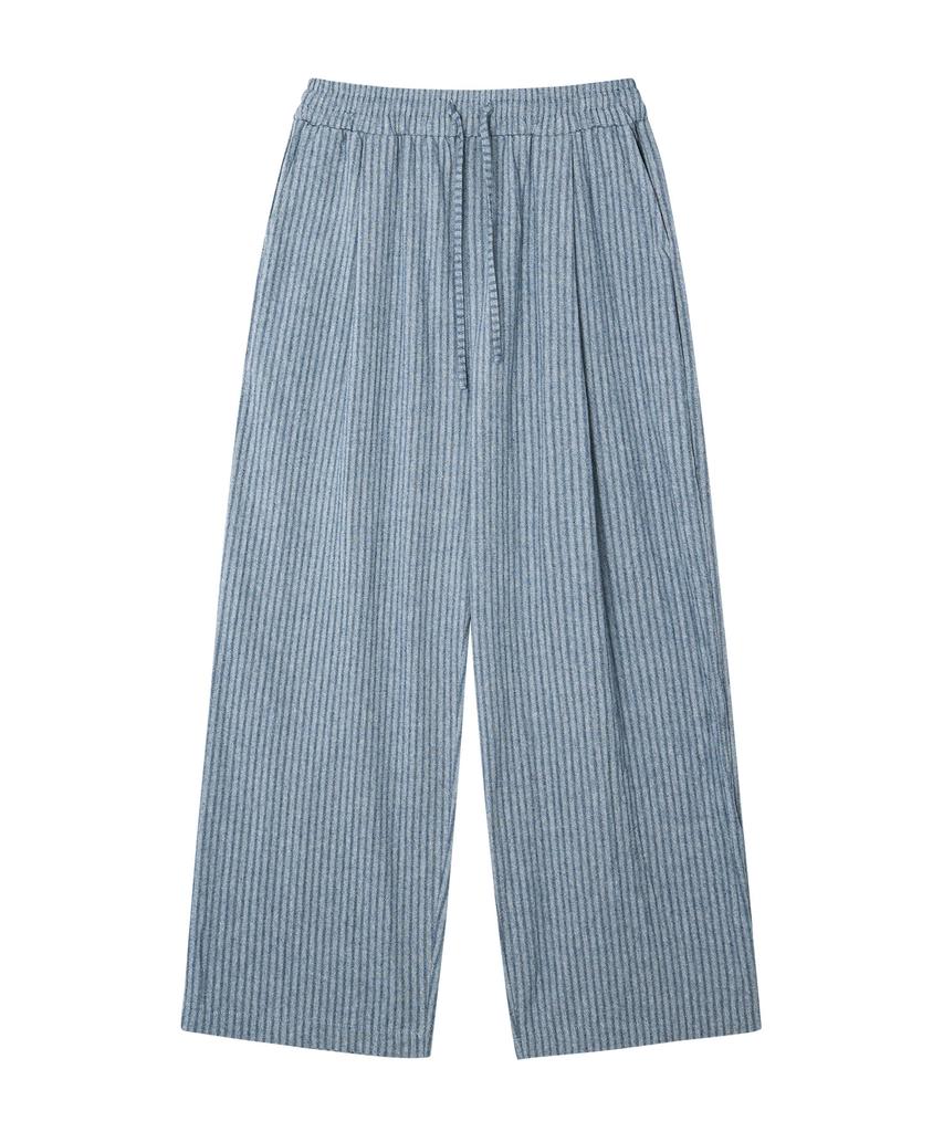 NOISE Cotton Stripe Easy Pants - Blue