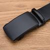 Men's Extra Large Genuine Leather Belt with Black Automatic Buckle - Simple Business Style