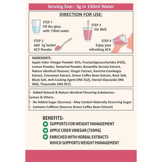 Carbamide Forte Eatery Harvest Apple Cider Vinegar Powder Sugar-Free 90 G