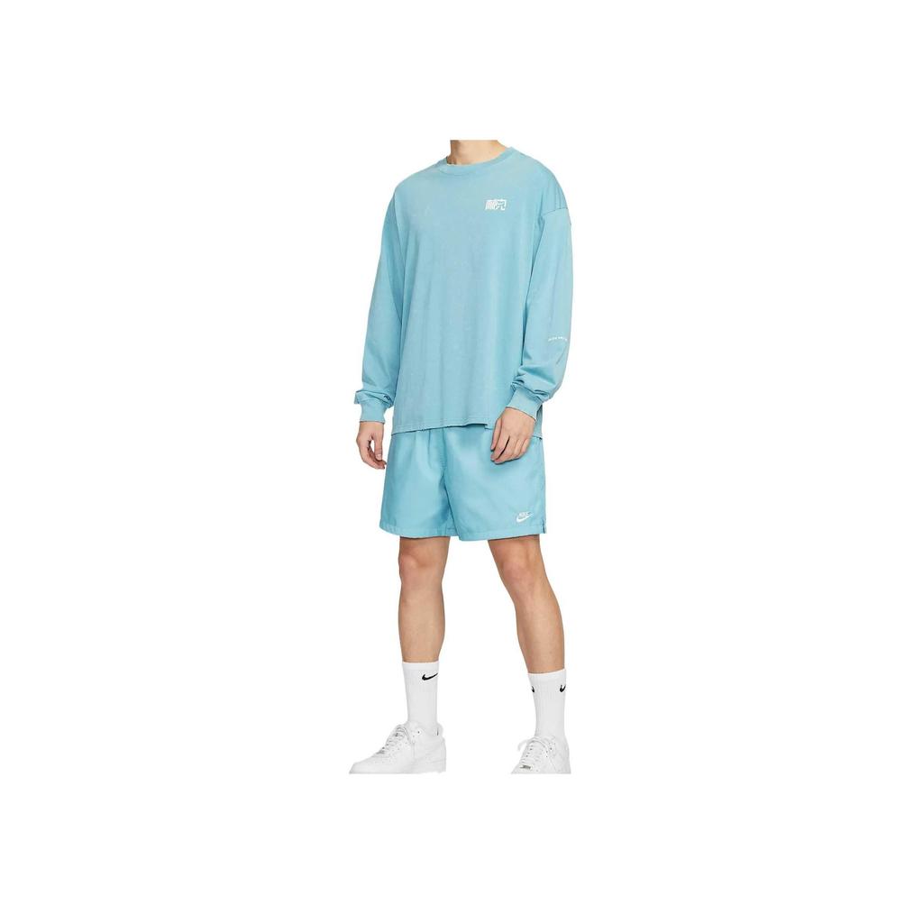 Nike Клуб Простые Универсальные Удобные Приятные к коже Повседневные Шорты Мужские Шорты Джинсово-сине-зеленые Белые FN3308-464