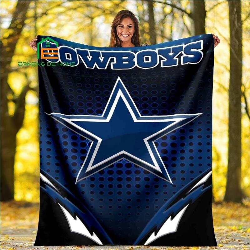 Команда по американскому футболу Dallas Cowboys Мягкий плед из фланели для гостиной/спальни Теплый плед для детей, взрослых, пожилых