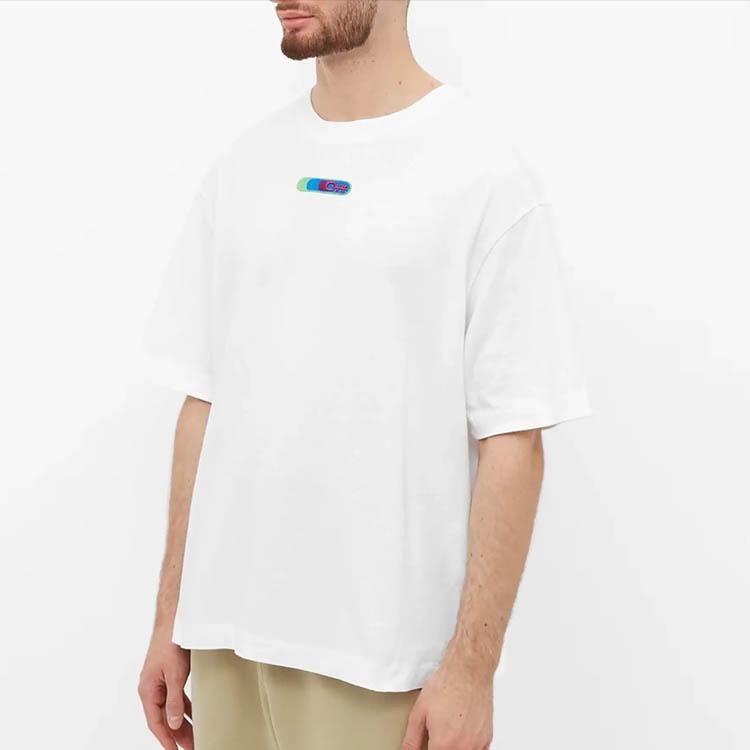 Off-White Футболка Weed Arrows Over Skate Tee, белые/зеленые мужские топы OMAA120S22JER0020155
