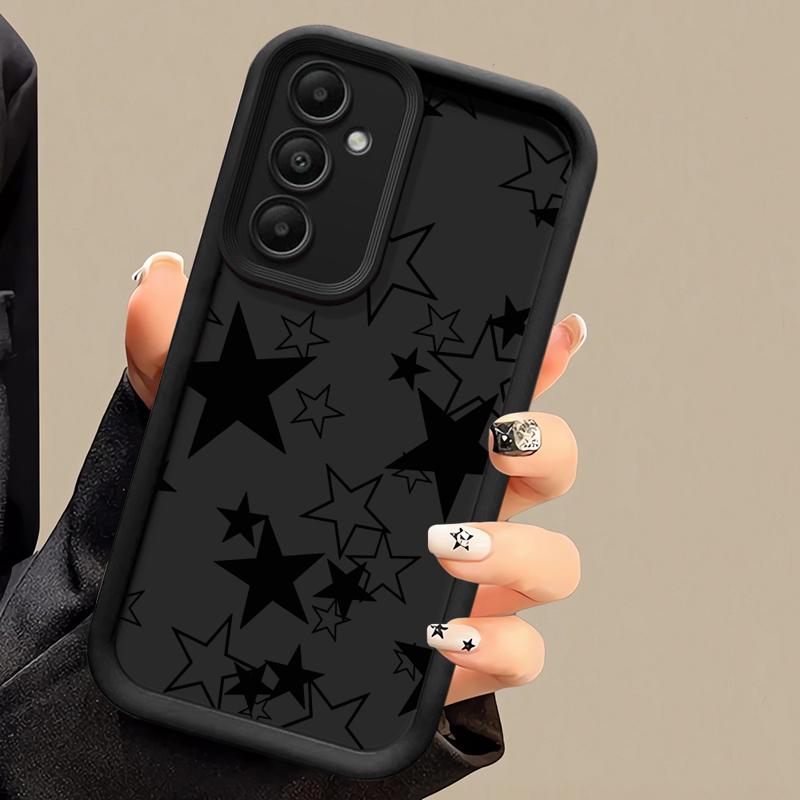 Чехол для телефона для Samsung Galaxy A55 A52 A33 чехлы A24 A15 A12 A23 A22 5G A54 A52s A53 A14 funda Чехол Пятиконечная Звезда Арт Звезда Луна Крутой