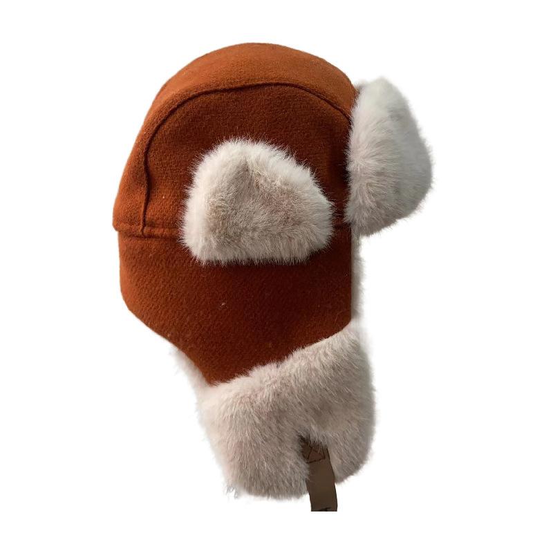 Шапка Корейская версия Зимняя Мужская и Женская Северо-восточная Шапка Лей Фэн Уличная Велосипедная Ветрозащитная Холодная Утолщенная Теплая Плюс Бархатная Шапка с Защитой Ушей