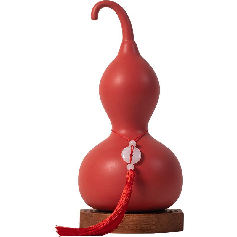 Керамический ornament-тыква из желтой глины для Фэн-шуй: Заполнить недостающие углы на юго-западе и северо-востоке, Улучшить дворец Гэнь Кунь, Сбалансировать элементы Земли.
