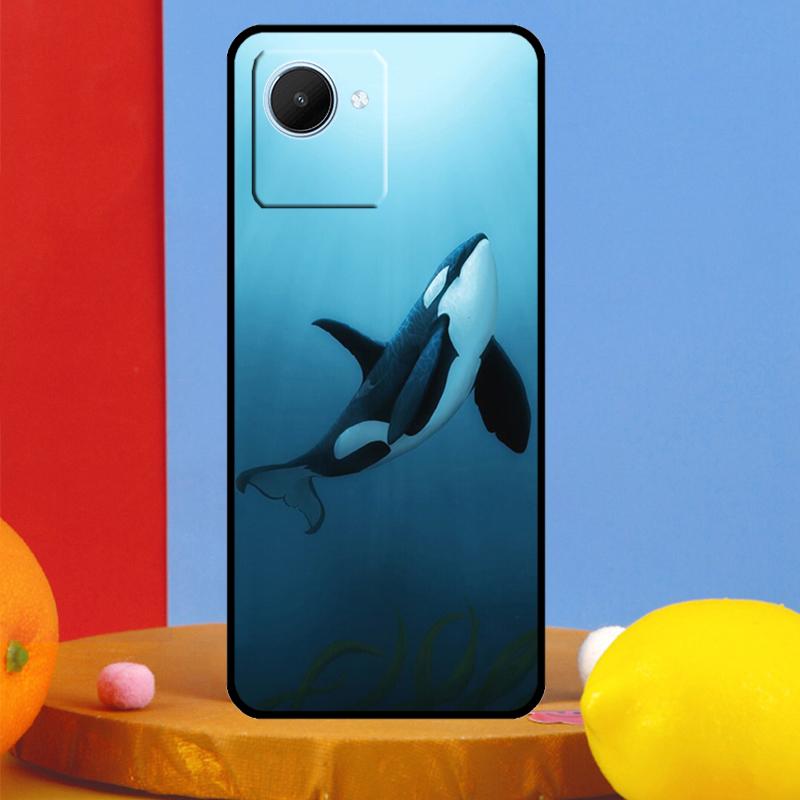 Мультяшный кит для Realme GT5 GT Neo 6 9 10 11 12 Pro Plus C21Y C25s C30 C31 C33 C35 C51 C53 C55 C67 Чехол