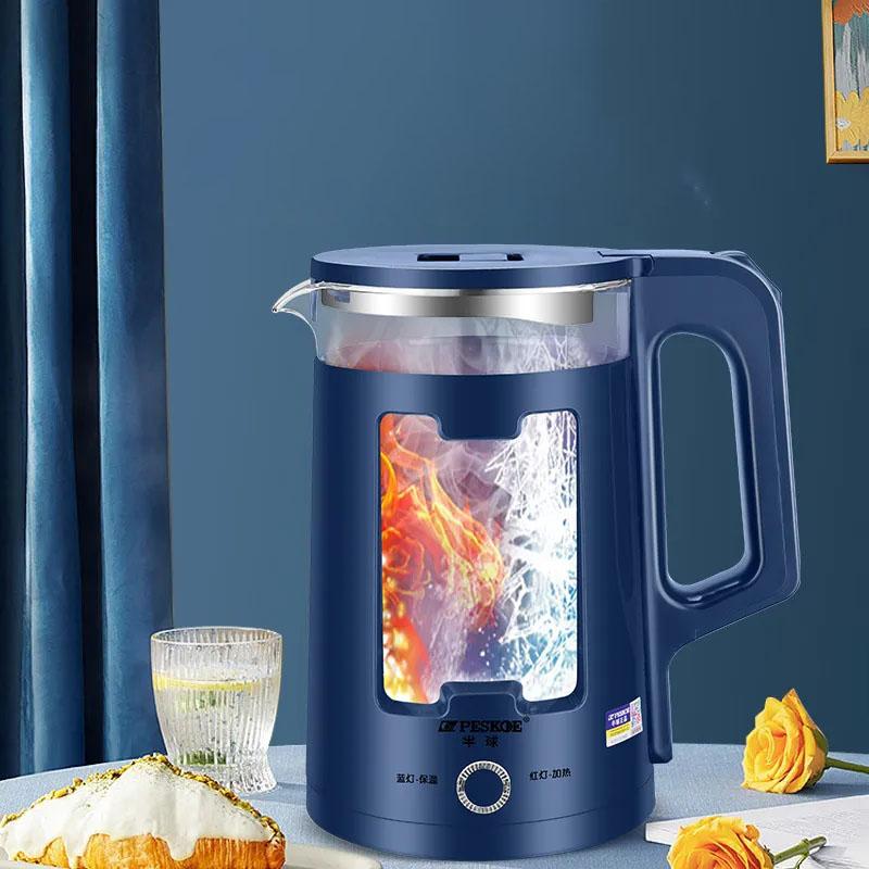Стеклянный электрический чайник, бытовой большой емкости из нержавеющей стали, встроенный автоматический чайник с кипящей водой с постоянной температурой